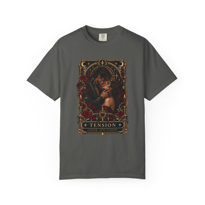Tension Tarot Card Tee, Dark Romance Shirt, Slow Burn Romance Reader Shirt, Morally Gray Book Boyfriend Gift, Gothic Bookish T Shirt