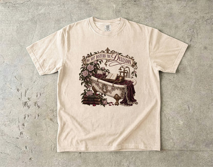 Do Not Disturb the Delusion Shirt, Dark Romance Reader Tee, Gothic Book Lover Comfort Colors Shirt, BookTok Gift