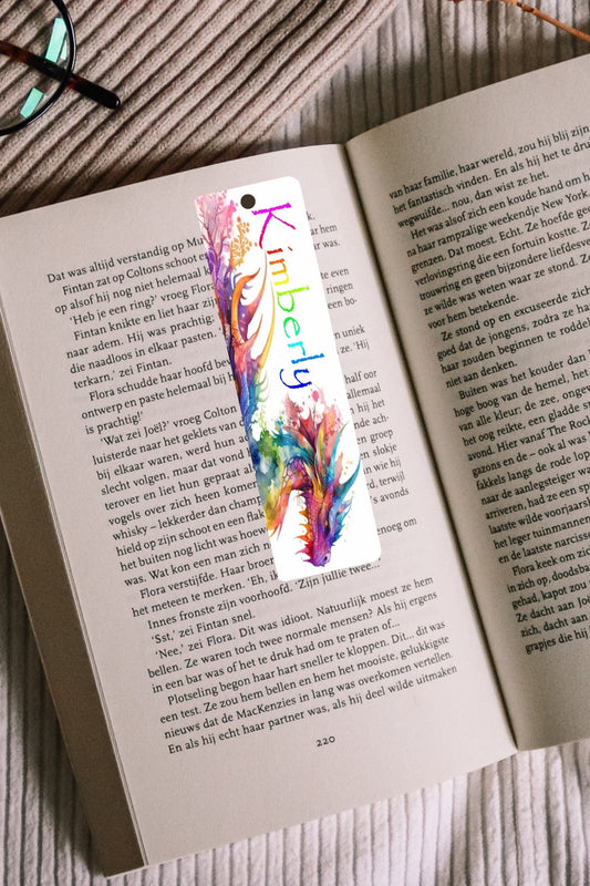 Enchanted Rainbow Dragon Personalized Bookmark