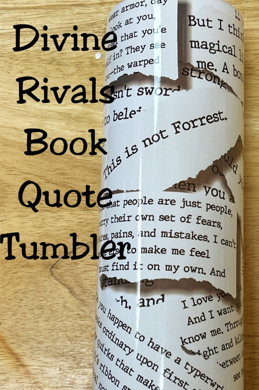Divine Rivals Quote Book Tumbler