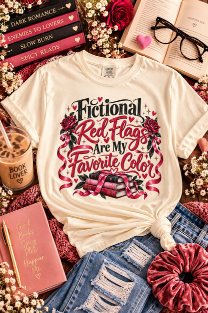 🚩 Fictional red flags are my favorite color!

For the readers who love morally gray men, enemies-to-lovers tension, spicy romance, and fictional villains they probably shouldn't fall for. 🖤📚

This vintage-inspired bookish shirt features romantic roses, pink ribbons, and a sassy saying that every dark romance reader will understand!

Perfect for book clubs, bookstore dates, cozy reading days, or gifting your favorite romance-obsessed bestie. 💕

#DarkRomance #BookishShirt #RomanceReader #BookLoverGift #En
