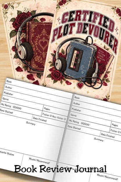 Certified Plot Devourer Book Review Journal – Reading Log for Romance and Fantasy Readers