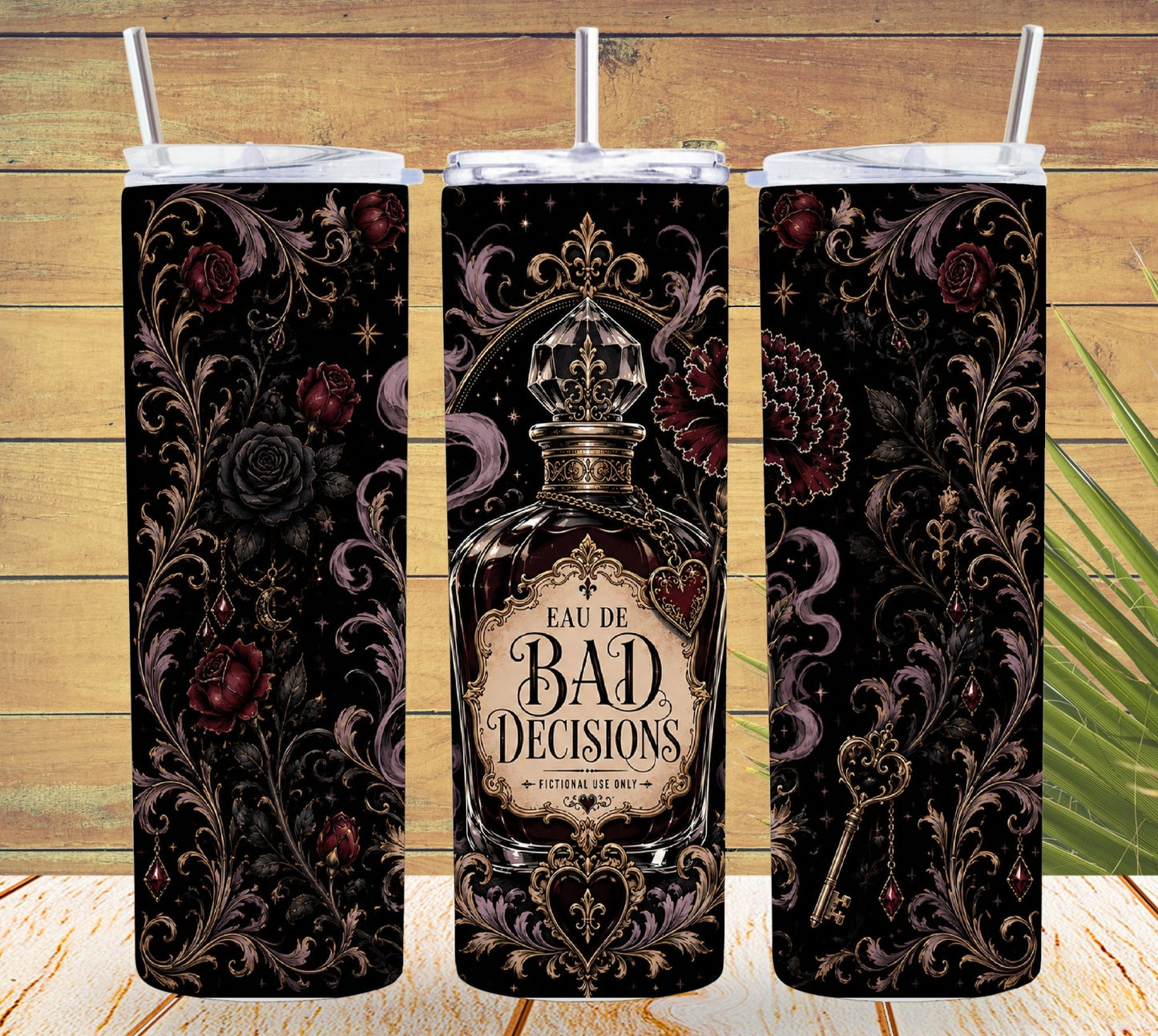 Bad Decisions Tumbler, Dark Romance Tumbler, Gothic Bookish Cup, Fictional Men Reader Gift, Romance Book Lover Tumbler