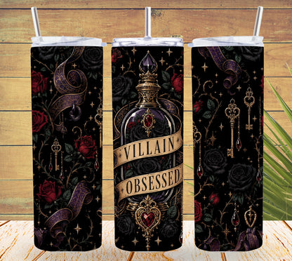 Villain Obsessed Tumbler, Dark Romance Book Lover Tumbler, Romantasy Reader Gift, Morally Gray Villain Cup