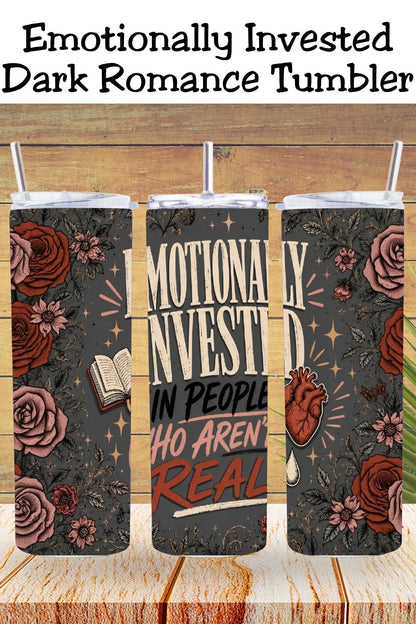 For readers who are way too emotionally invested in people who aren’t real. The Emotionally Invested Tumbler features a bold vintage-inspired bookish design made for romance readers, romantasy fans, BookTok lovers, and anyone attached to fictional characters like they’re actual people. Perfect for iced coffee, water, or your favorite reading drink while you recover from plot twists, questionable book boyfriends, and “just one more chapter” nights. Save this for book lover gifts, reader accessories, book clu