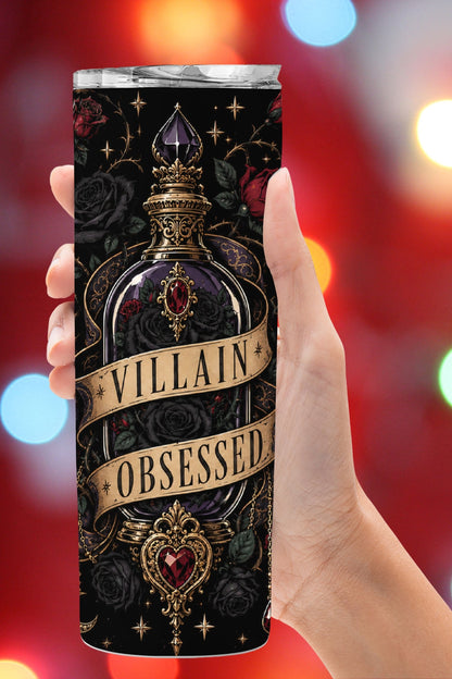 Villain Obsessed Tumbler, Dark Romance Book Lover Tumbler, Romantasy Reader Gift, Morally Gray Villain Cup