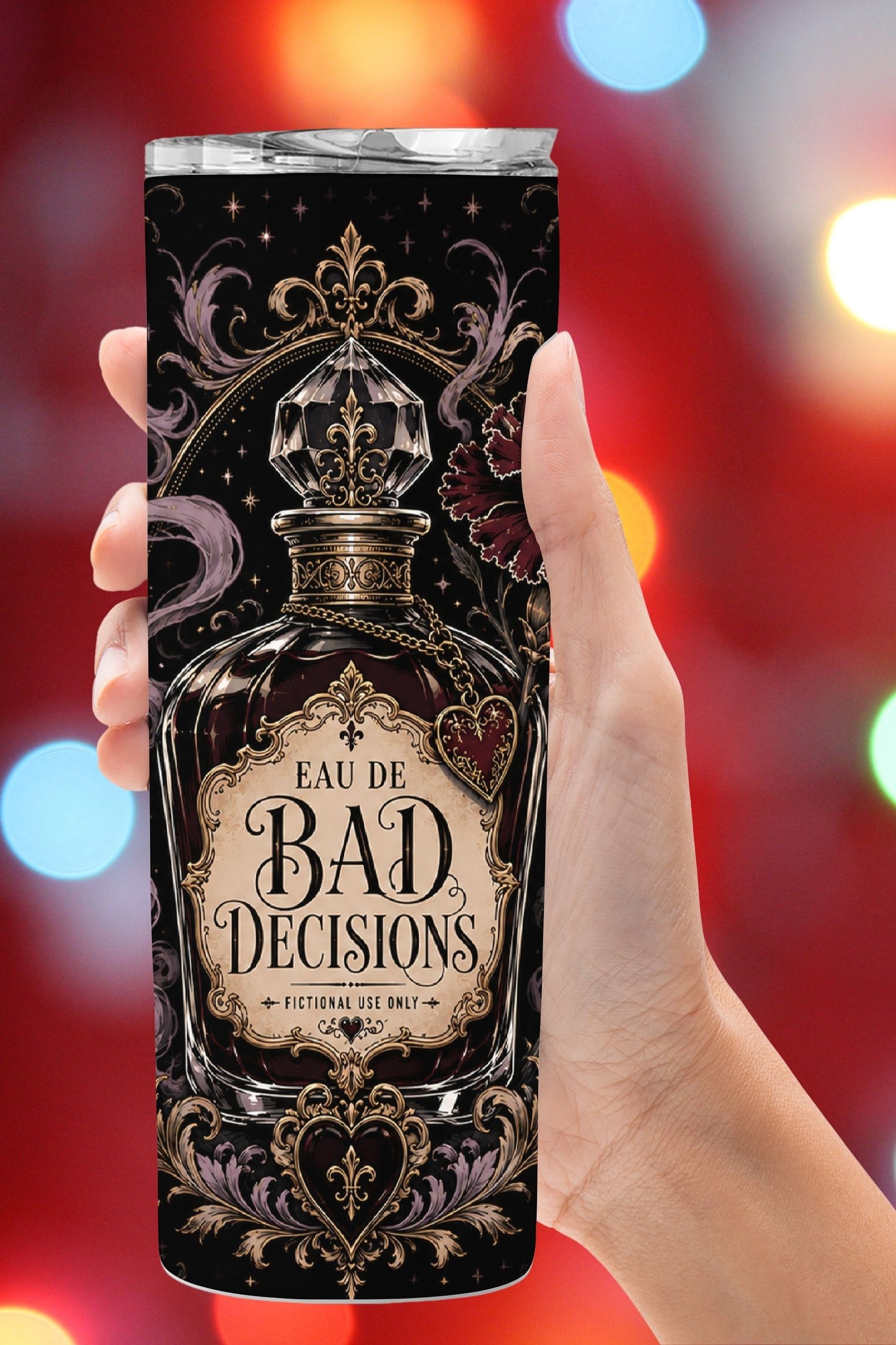 Bad Decisions Tumbler, Dark Romance Tumbler, Gothic Bookish Cup, Fictional Men Reader Gift, Romance Book Lover Tumbler