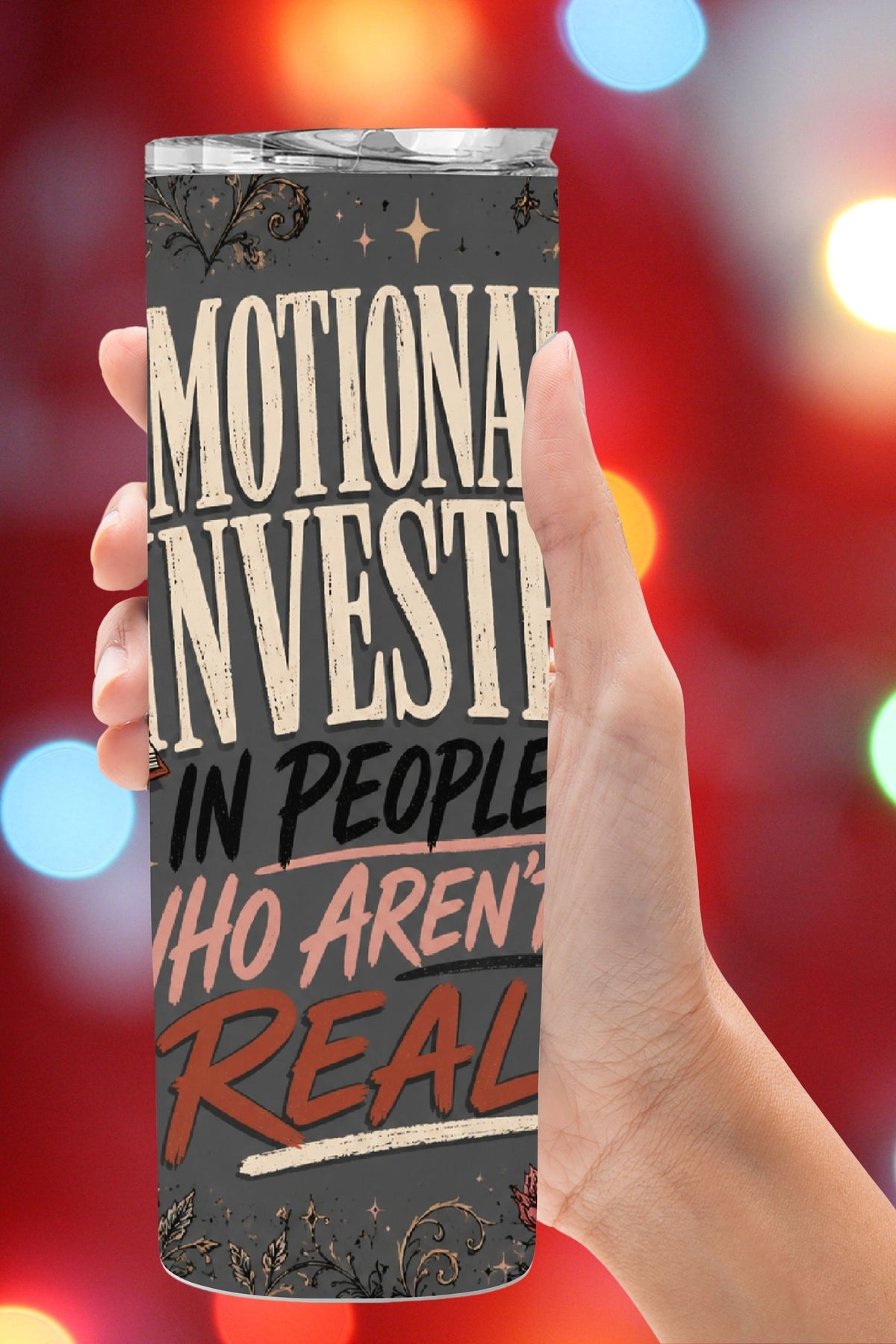 For readers who are way too emotionally invested in people who aren’t real. The Emotionally Invested Tumbler features a bold vintage-inspired bookish design made for romance readers, romantasy fans, BookTok lovers, and anyone attached to fictional characters like they’re actual people. Perfect for iced coffee, water, or your favorite reading drink while you recover from plot twists, questionable book boyfriends, and “just one more chapter” nights. Save this for book lover gifts, reader accessories, book clu