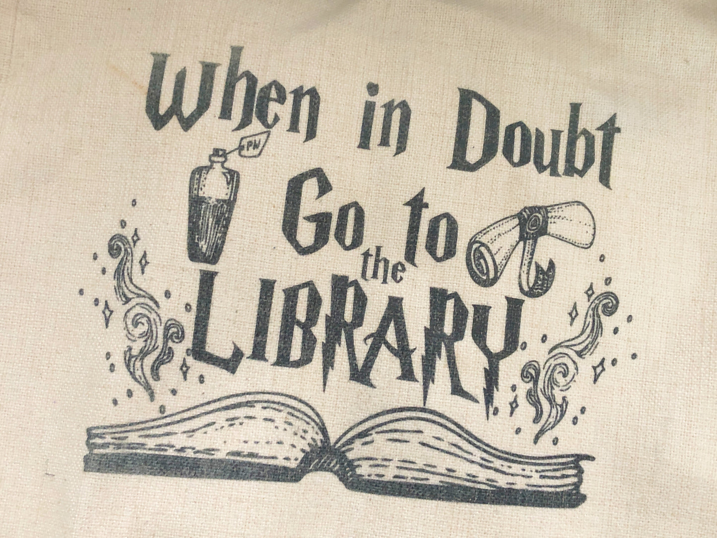 When in Doubt Go to the Library Book Bag
