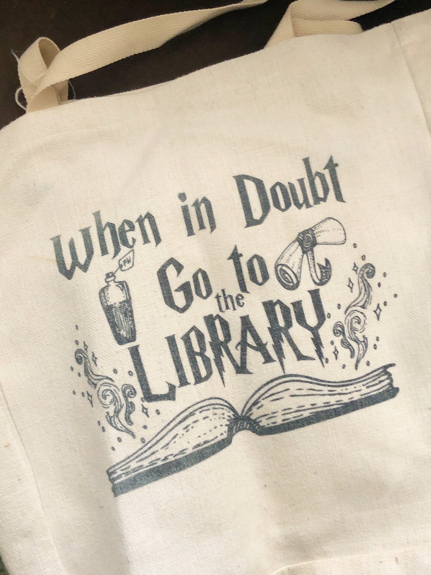 When in Doubt Go to the Library Book Bag