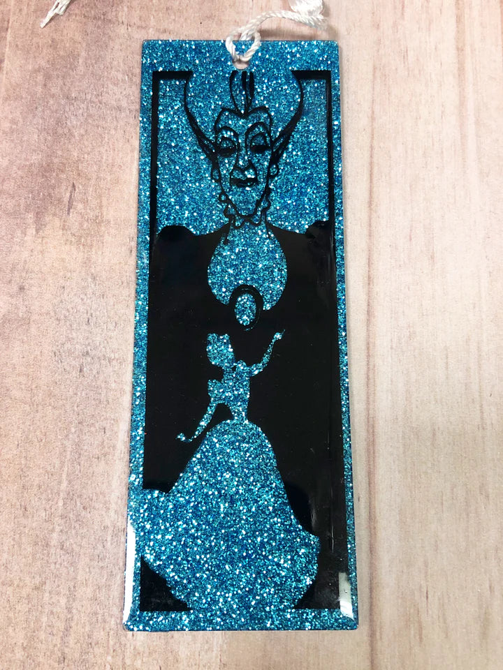 Evil Villain Glitter Bookmarks